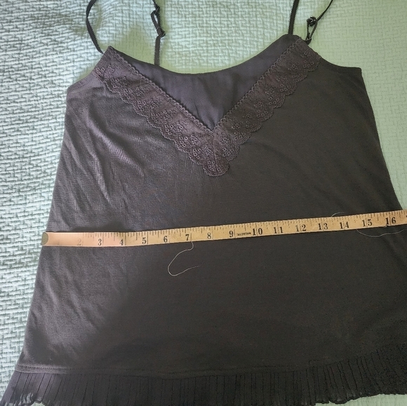 American Eagle Charcoal Gray Feminine Cami with adjustable straps Size Small - Picture 4 of 6